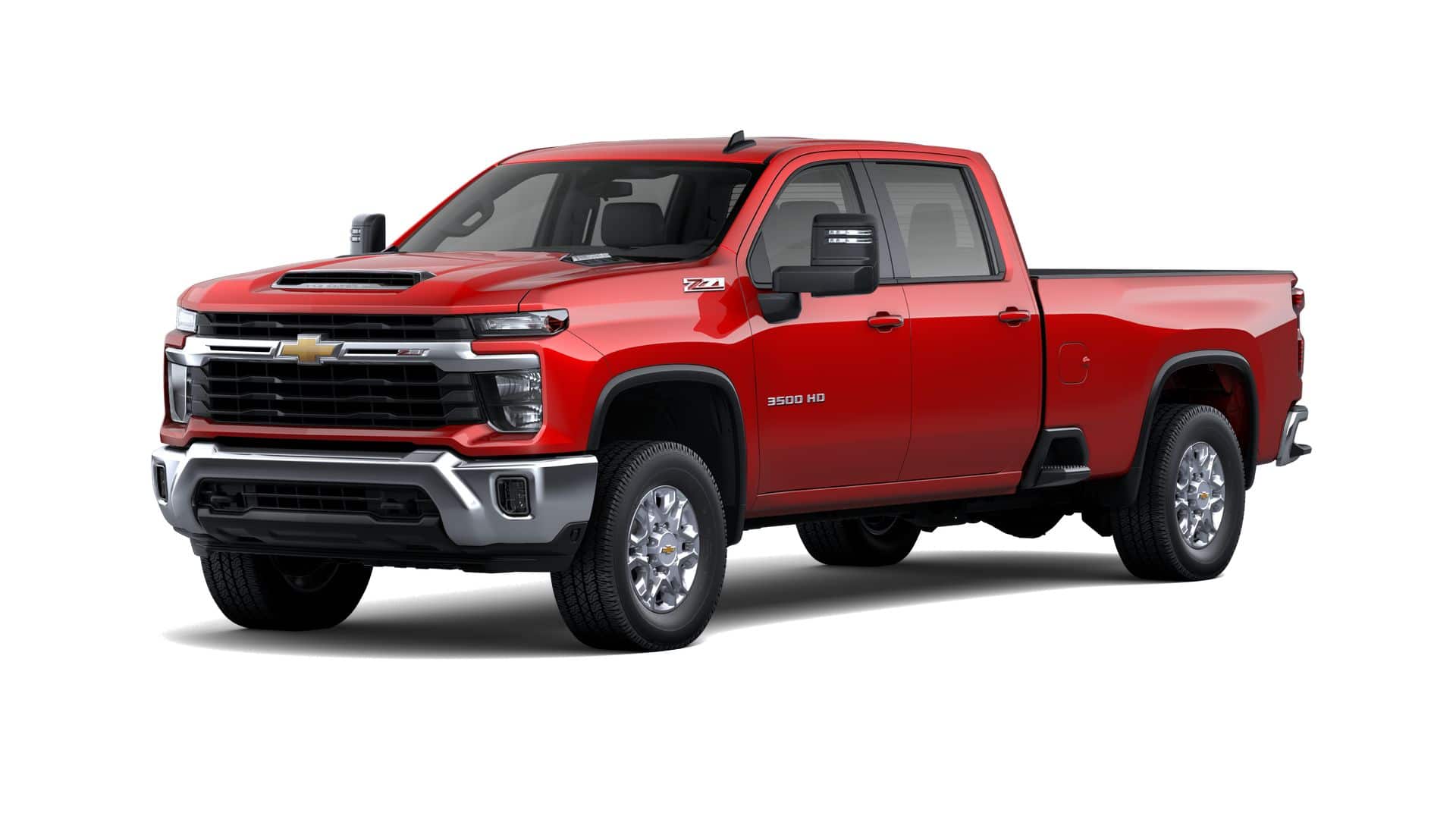2026 Chevrolet Silverado 3500 HD LT in Red Hot — front three-quarter view