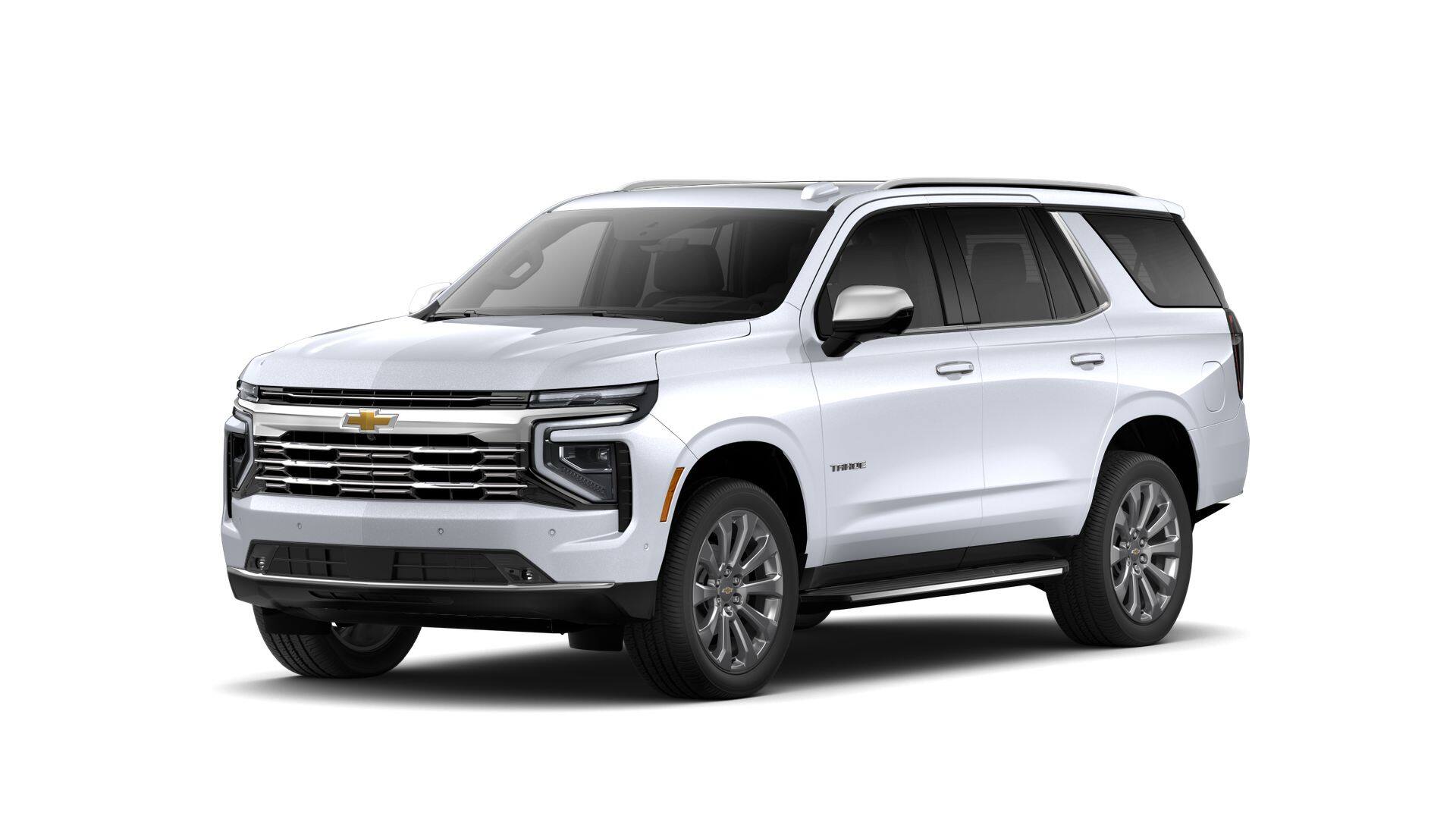 2026 Chevrolet Tahoe Premier in Polar White Tricoat — front three-quarter view