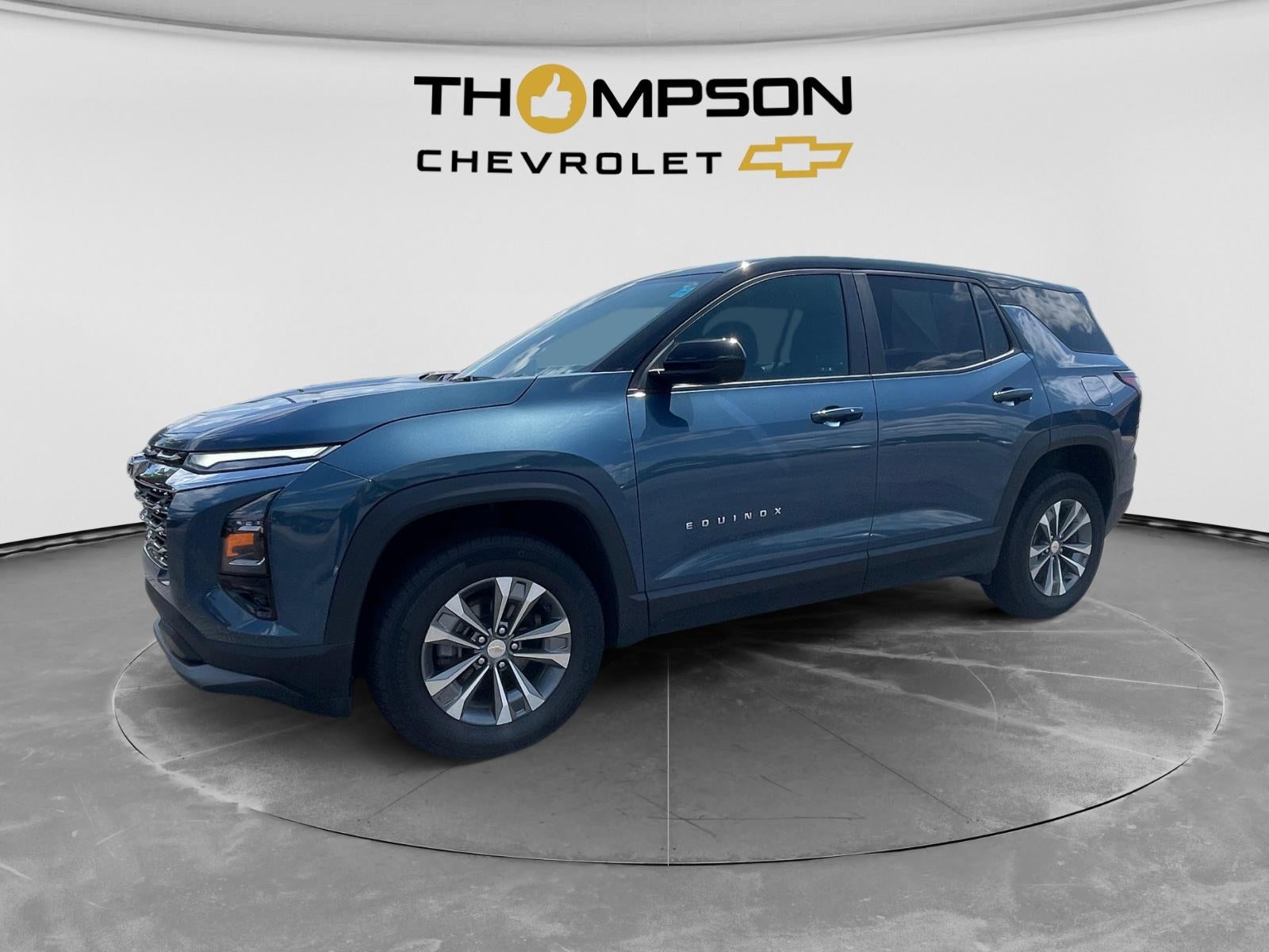 2025 Chevrolet Equinox LT in Lakeshore Blue Metallic — front three-quarter view